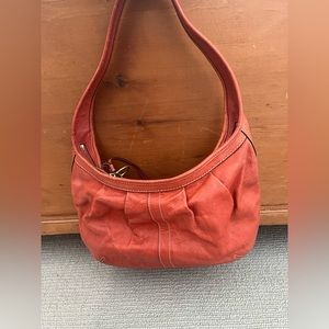 Coach burnt orange leather purse